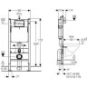 Комплект инсталляции GEBERIT DUOFIX 111.300.00.5 UP320 с подвесным унитазом SMYLE SQUARE 500.683.01.1 безободковый и крышкой-сиденьем микролифт 111.300.00.5-500.683