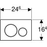 Смывная клавиша GEBERIT SIGMA 20 115.882.JT.1 не остаются отпечатки пальцев
